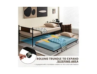 Size 2-In-1 Daybed Frame with Pullout Trundle