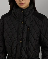 Lauren Ralph Petite Hooded Anorak Quilted Coat