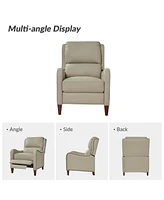 Leather Pushback Recliner chair with Adjustable Backrest for Livingroom