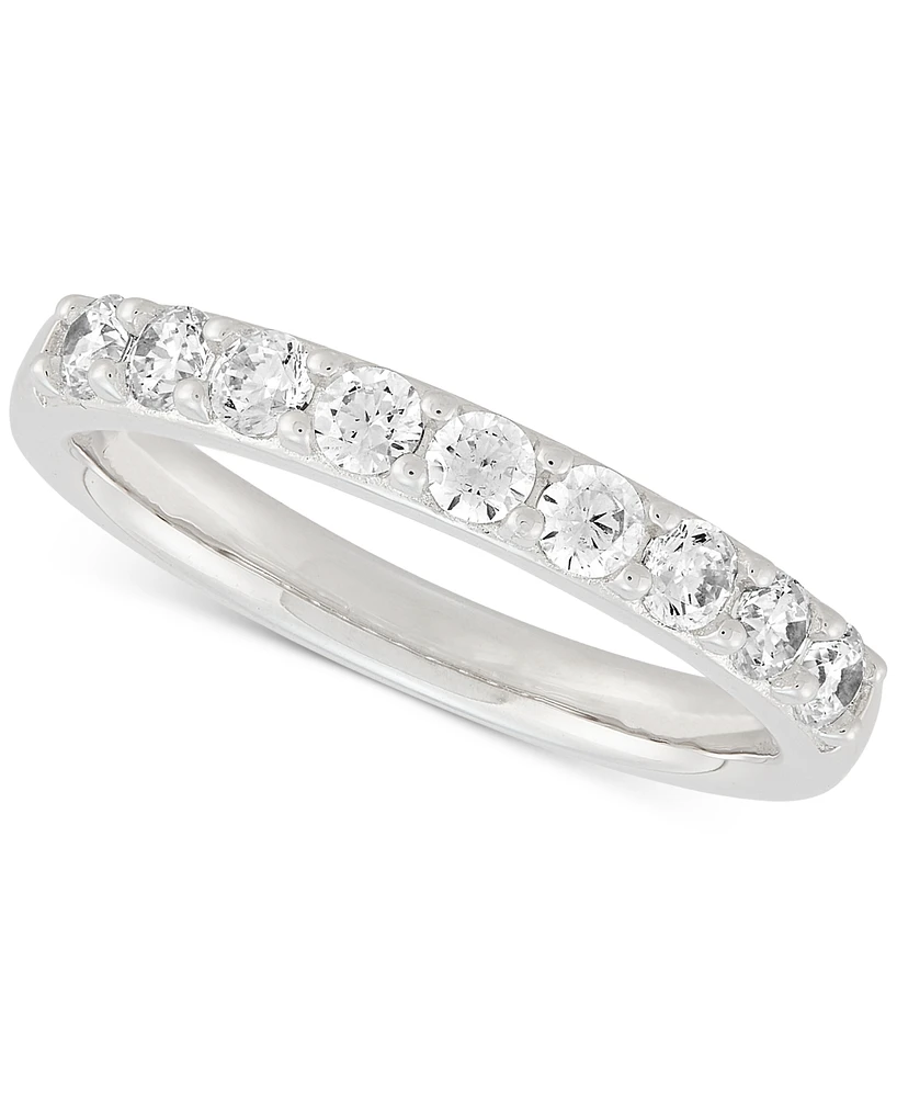 Arabella Cubic Zirconia Pear & Round Bridal Set in Sterling Silver