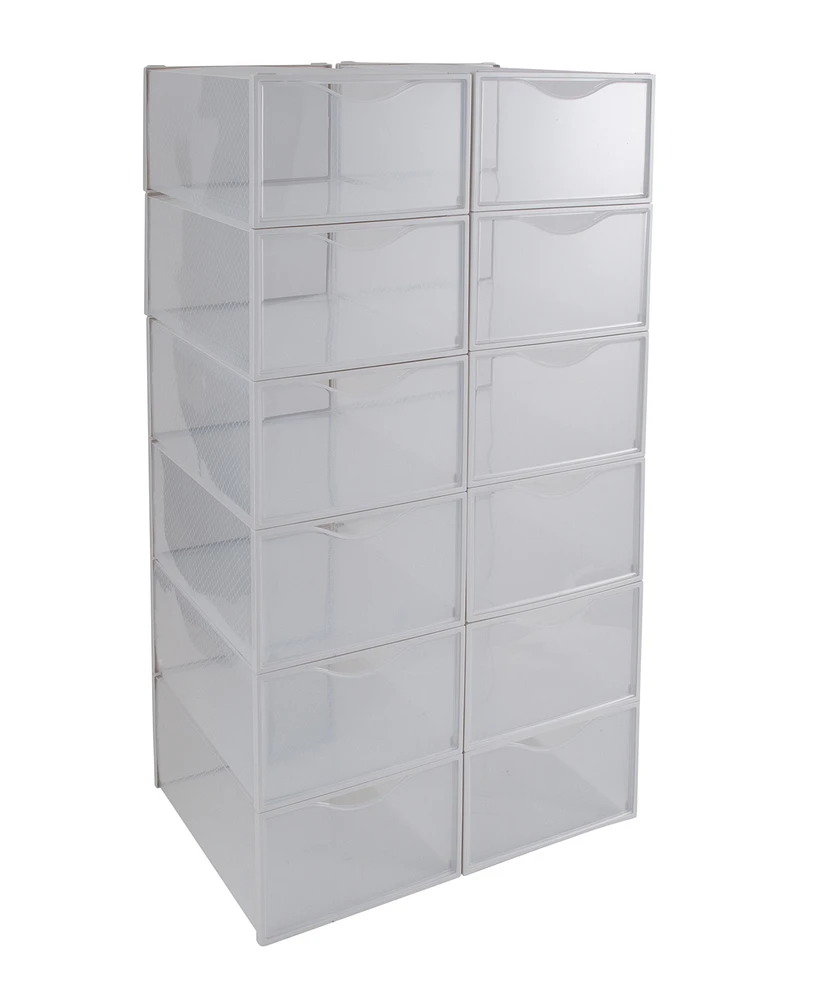 Simplify Set of 12 Stackable Shoe Boxes in