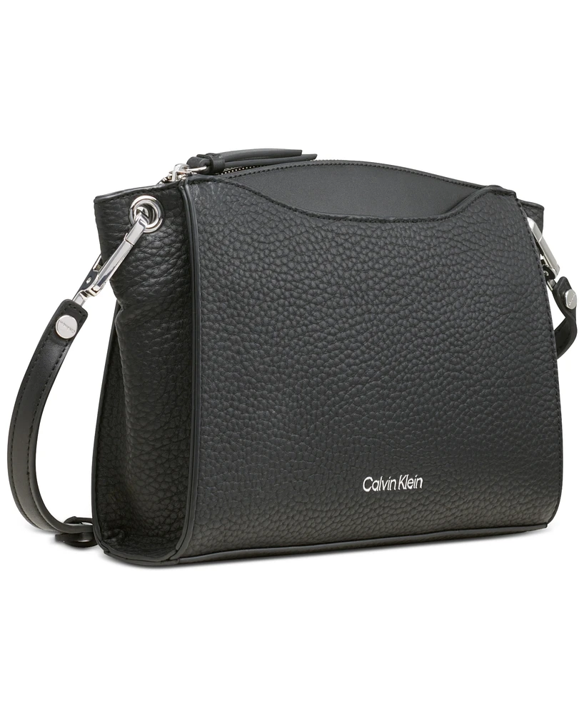Calvin Klein Garnet Adjustable Top Zipper Crossbody