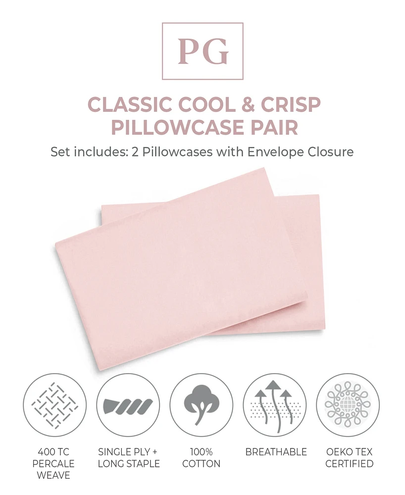 Pillow Gal Classic Cool Crisp 2 Piece Pillowcase Set