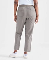 Style & Co Women's Mid-Rise Pull On Straight-Leg Ankle Pants, Created for Macy's
