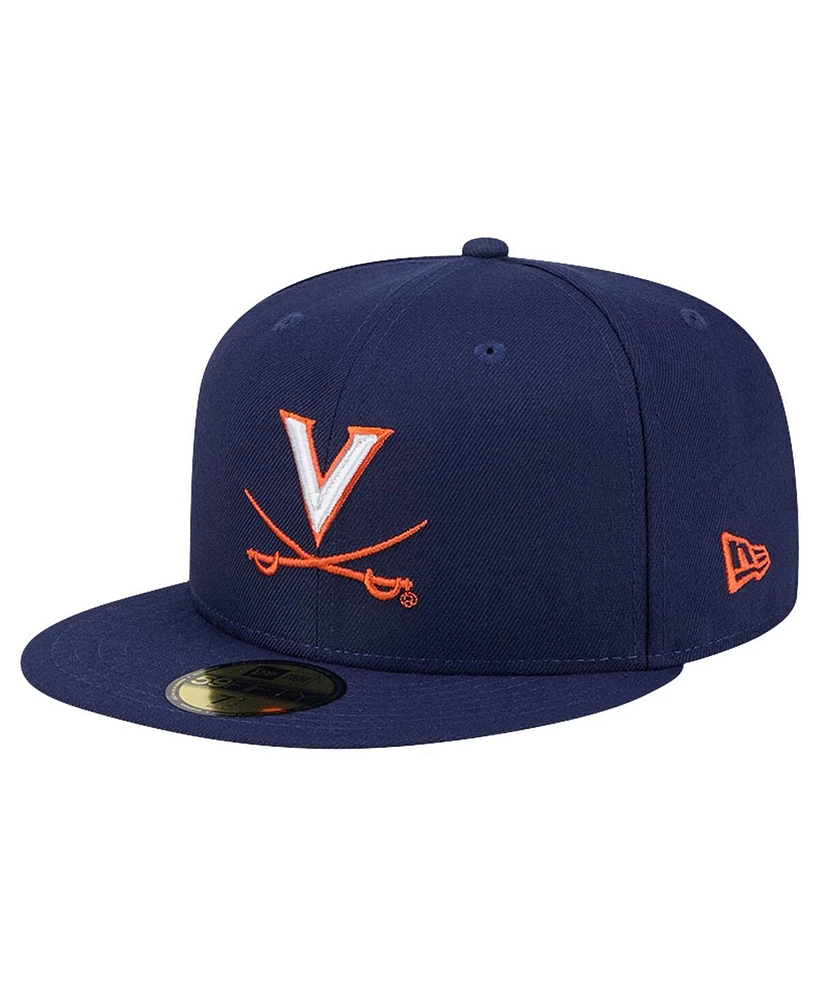 New Era Men's Navy Virginia Cavaliers Throwback 59Fifty Fitted Hat