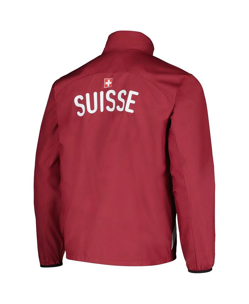 Puma Men's Red Switzerland National Team 2024 Pre-Match Full-Zip Hoodie Jacket