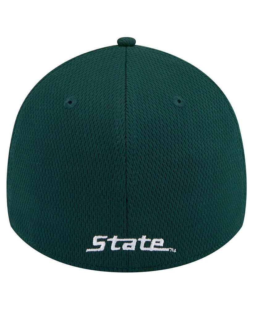 New Era Men's Green Michigan State Spartans Active Slash Sides 39Thirty Flex Hat
