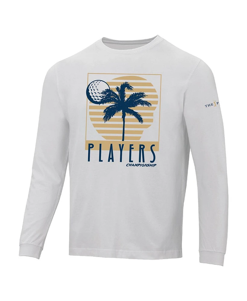 Ahead Men's White The Players Island Green Berkley Long Sleeve T-Shirt