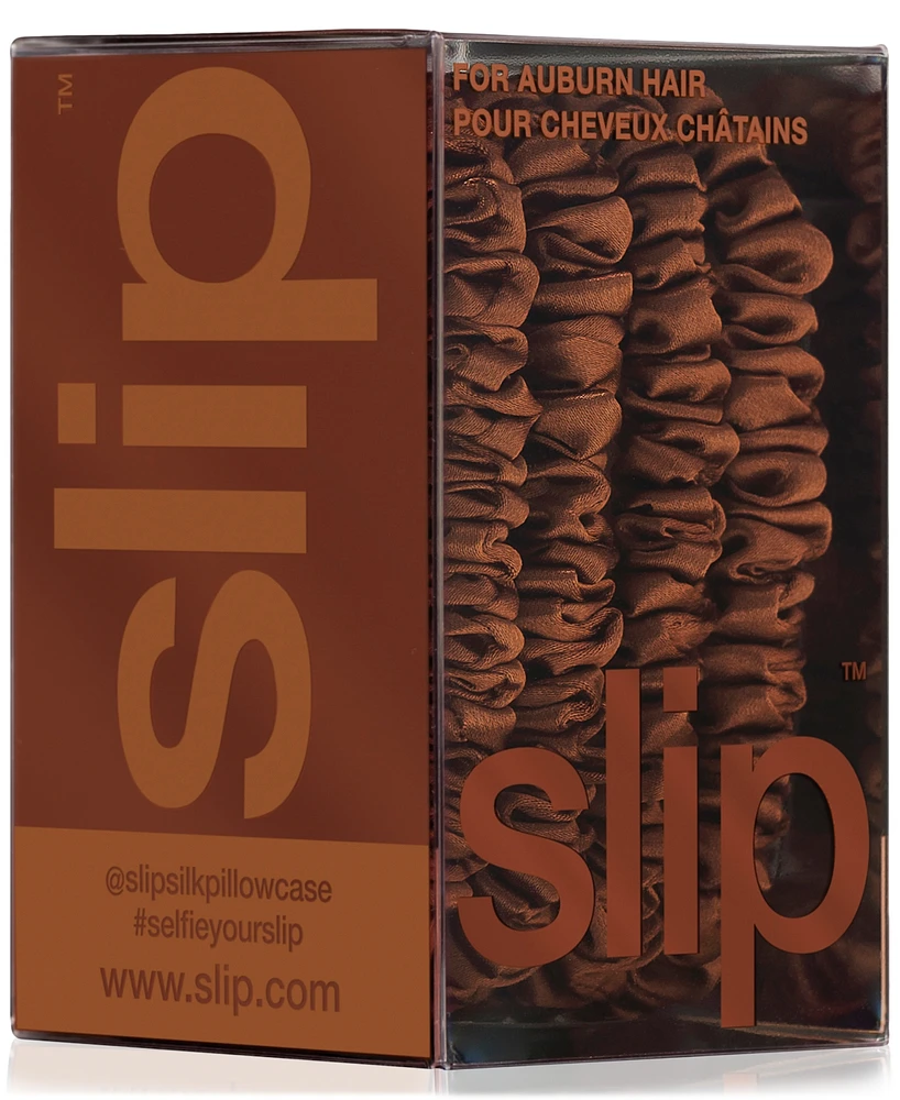 Slip 4-Pc. Pure Silk Back-to-Basics Skinny Scrunchies Set