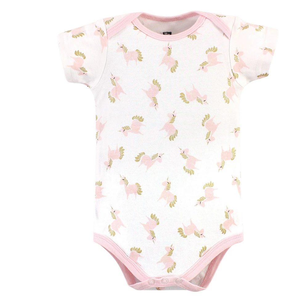 Hudson Baby Baby Girls Hudson Cotton Bodysuits 5pk