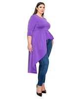 L I V D Plus Size Sanctuary Asymmetrical Peplum Top