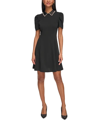 Women's Embellished-Collar Mini Dress