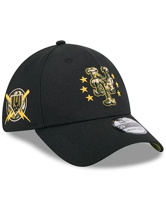 New Era Men's Black York Mets 2024 Armed Forces Day 39THIRTY Flex Hat