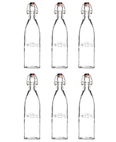 Kilner Set of 6 Square Clip Top Bottles