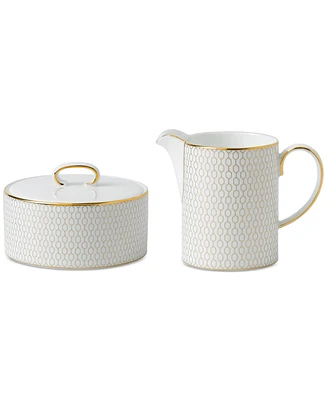 Wedgwood Gio Gold Cream & Sugar Set