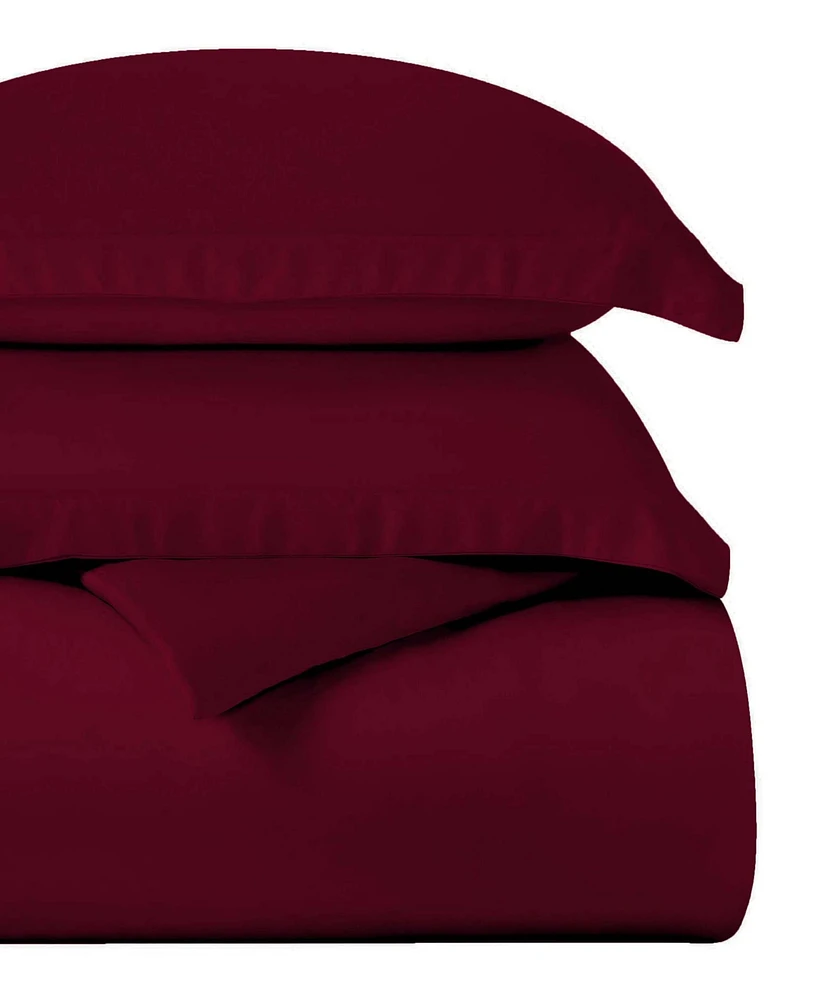 Superior Egyptian Cotton 400 Thread Count Solid Luxury Duvet Cover Set, King/California King
