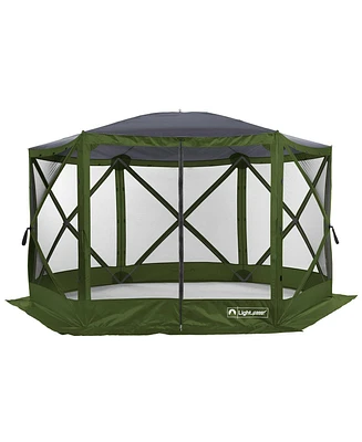 Lightspeed Outdoors Pop-Up 6-Sided Screen Shelter, Green, 1