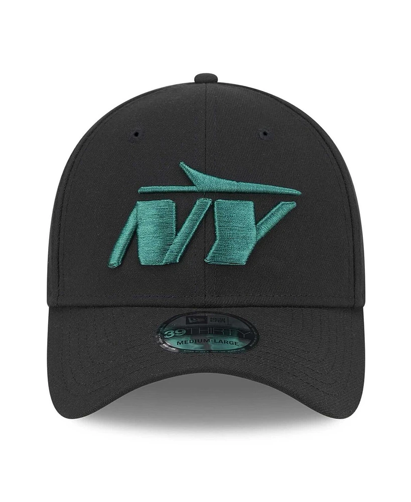 New Era Men's Black New York Jets Nfl Standard 39THIRTY Flex Hat