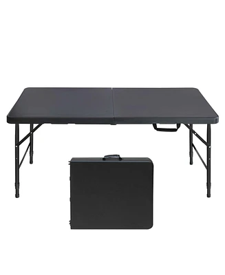 4FT Portable Folding Table Indoor&Outdoor Maximum Weight 135Kg Foldable Table For Camping
