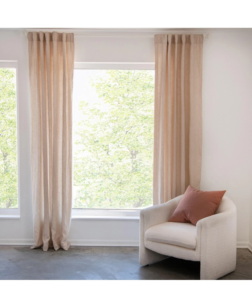 100% French Linen Window Curtain Set