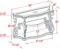 Sofa Table, Glass Table Top, Mdf with Marble Paper Middle Shelf, Powder Coat Finish Metal Legs
