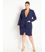 Eloquii Women's Notch Collar Blouse