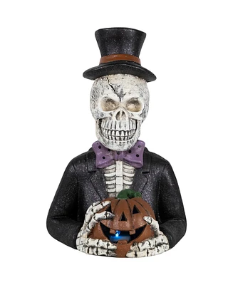 Northlight 23.5" Led Lighted Skeleton with Jack-o-Lantern Halloween Decoration