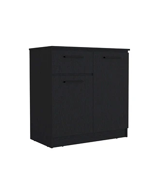 Idaho Dresser With 2-Door Cabinets And Drawer - Black
