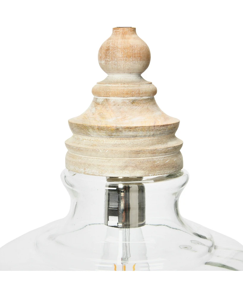 Storied Home Distressed Mango Wood Ceiling Light Cream and Natural