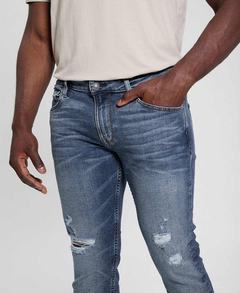 Guess Men's Finnley Medium Wash Tapered Jeans