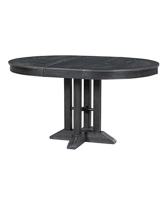 Farmhouse Dining Table Extendable Round Table For Kitchen, Dining Room
