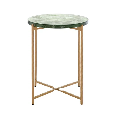 Tengah Round Glass Accent Table