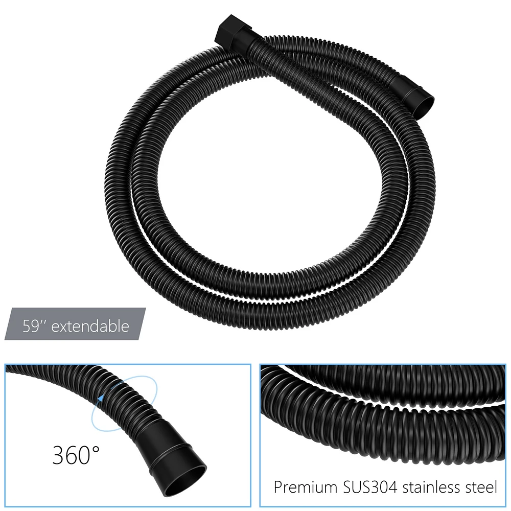12" Rain Shower Head Systems, Matte Black, Ceiling Mounted Shower