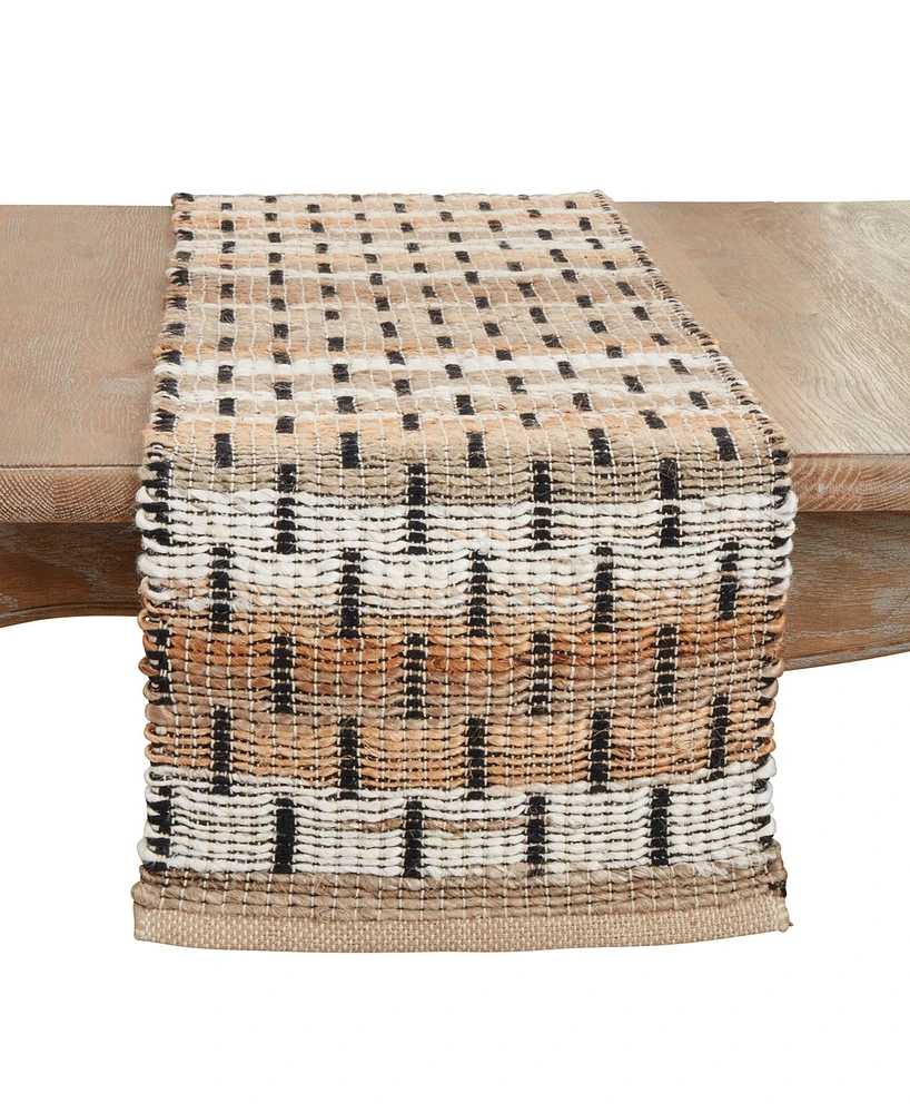Saro Lifestyle Tailored Stripe Table Runner, 14"x72"