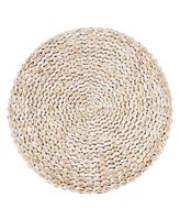 Saro Lifestyle Foil Print Natural Fiber Placemat Set of 4,15"x15"