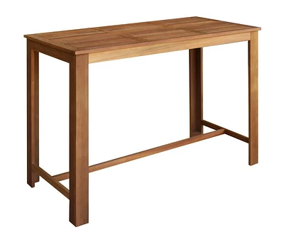 Bar Table Solid Acacia Wood 59.1"x27.6"x41.3"