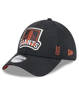 New Era Men's Black San Francisco Giants 2024 Clubhouse 39THIRTY Flex Fit Hat