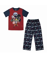 Naruto Boys Youth 3-Piece Sleep Set with Tee Shirt, Shorts, and Pants