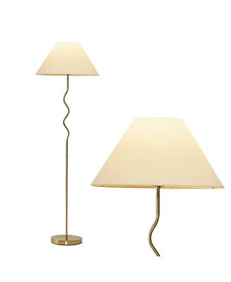 Brightech Squiggle 22" Led Contemporary Modern Floor Lamp with Empire Shade