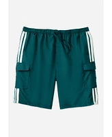 KingSize Big & Tall 10" Double Stripe Swim Board Shorts