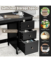 Computer Desk Study Writing Home Office Workstation with 3 Drawers