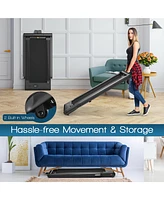 2-in-1 Folding Treadmill 2.25HP Jogging Machine w/ Dual Led Display