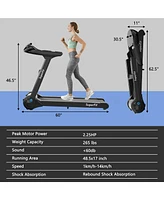 2.25HP Folding Treadmill Running Machine Led Touch Display