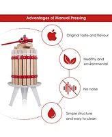 1.6 Gallon Fruit Wine Press Cider Apple Grape Crusher Juice Maker Tool Wood