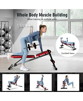 Multi-function Weight Bench W/Adjustable Backrest Home Gym