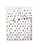 Saturday Park Bluey Rainbow the Clouds Queen 100% Organic Cotton Sheet Set