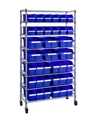 Seville Classics 8-Tier 24 Bin Rack System, Nsf Certified
