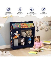 Toy Storage Organizer Display Stand 3-In-1 Kids Shelf with Book