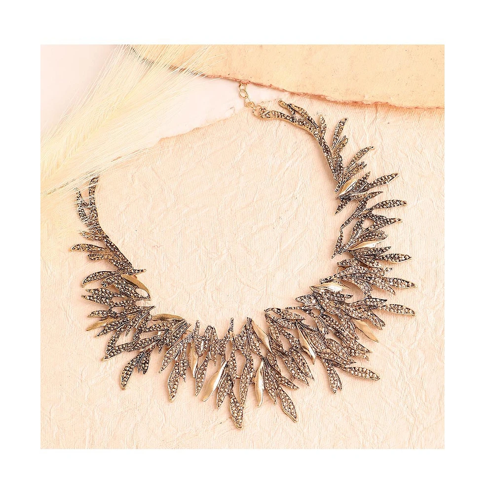 Sohi Women's Feather Statement Necklace