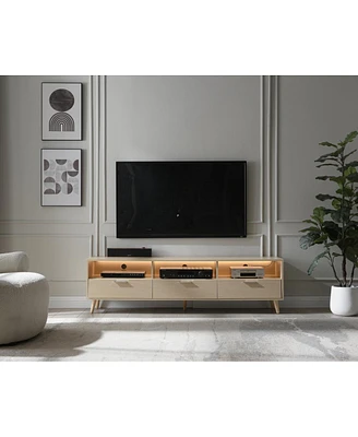 Streamdale Furniture Modern Led Tv Stand with Storage Console